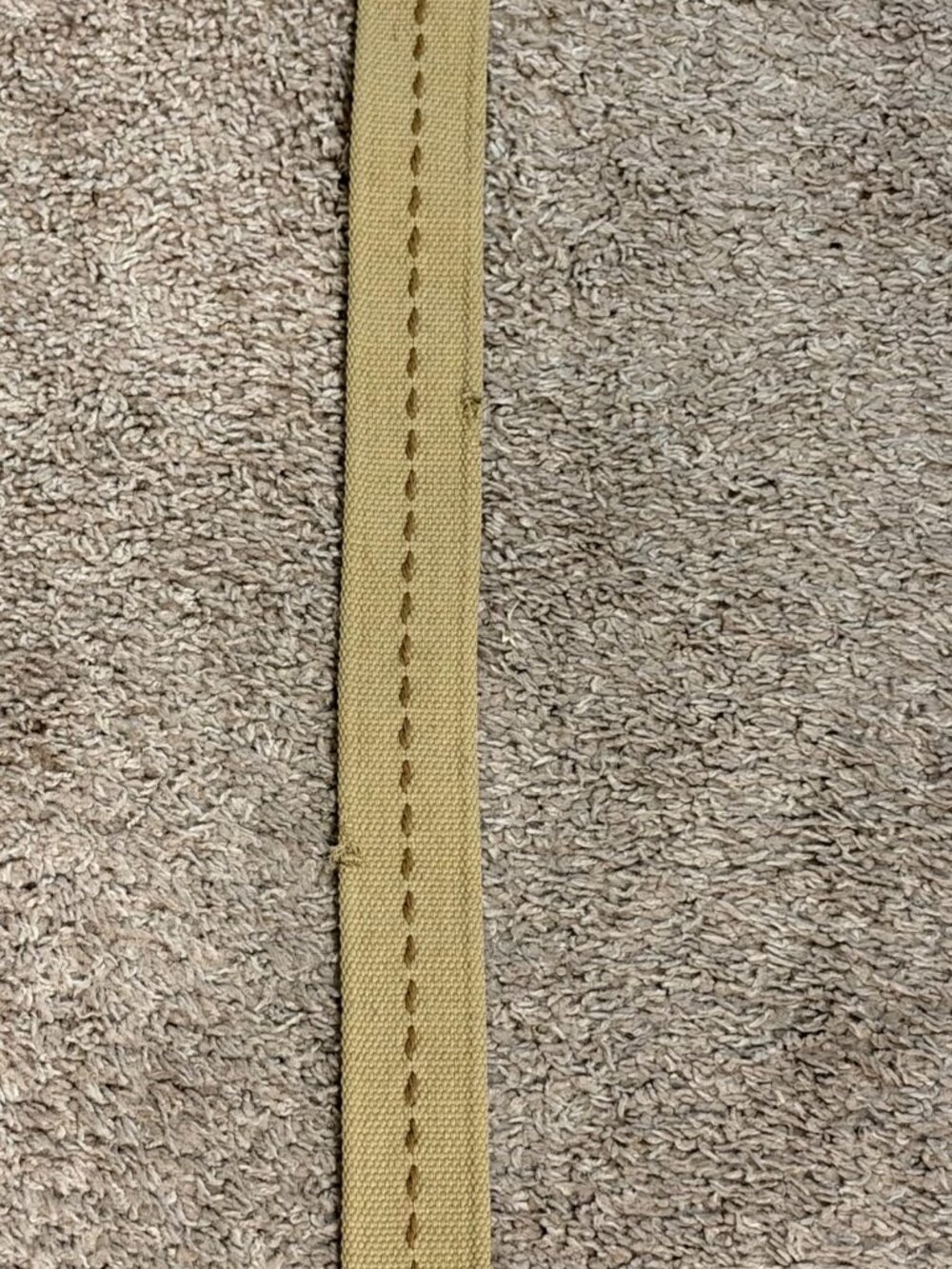 Beige Cotton Webbing Belt Double D-Ring Boho Casual